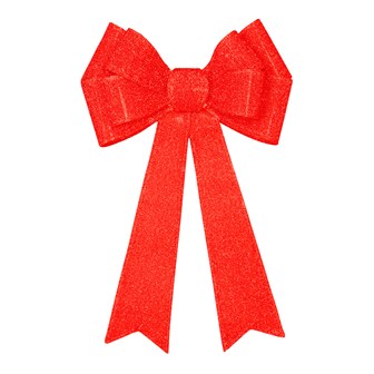 50cm Red Bow with 25 Warm White LEDs