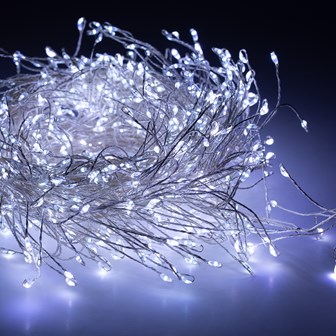 3M 480 Micro LED Silver Cluster String Light-White