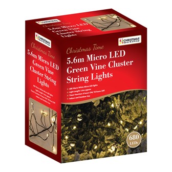 8M 680 Micro LED Green Cluster String Lights-WW