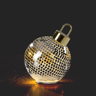 Glass LED Disco Ball LightW/Rotation-Silver