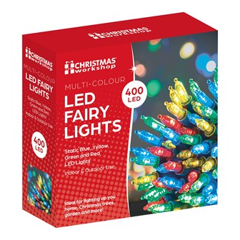 400 Shadeless Multi Colour LED Fairy Lights