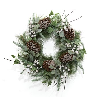 Winter Berry Pine Artificial Christmas Wreath
