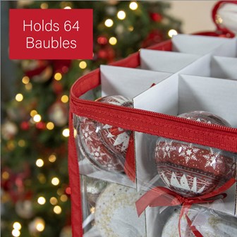 Christmas Bauble Storage Box Holds 64 Baubles