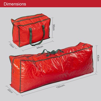 3pcs Christmas Decorations Storage Zip Bags
