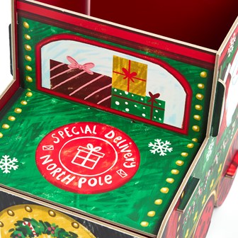Christmas Santa Train Cardboard Gift Holder