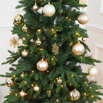 50PK Shatterproof Baubles -Champagne