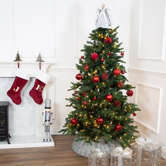 50PK Shatterproof Baubles -Red