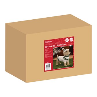 Dog in Christmas Jumper Ornament 30cm - Teddy dog