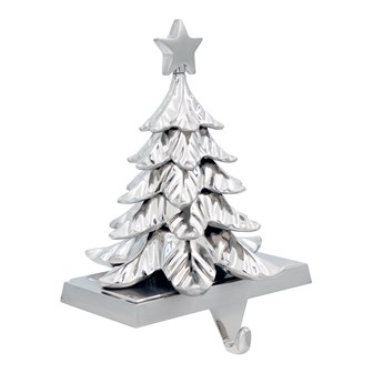 Christmas Tree Stocking Hanging Hook - Silver