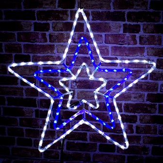 5m LED Blue/White Star Rope Light