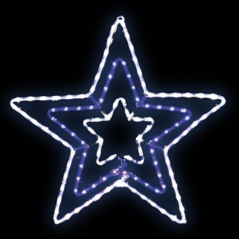 5m LED Blue/White Star Rope Light