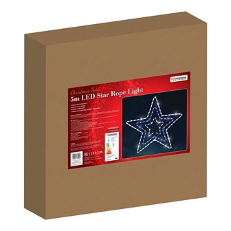 5m LED Blue/White Star Rope Light