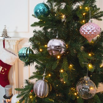 12PK Shatterproof Baubles -Multi Col