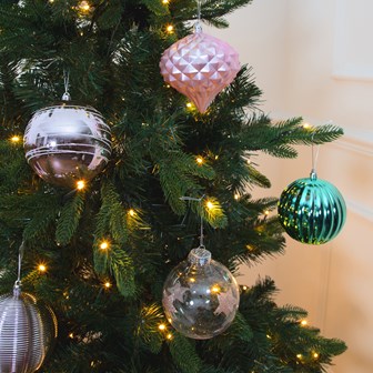 12PK Shatterproof Baubles -Multi Col