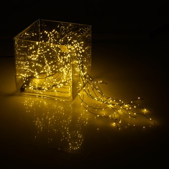 600 Micro LED Black Waterfall Vine Lights- White