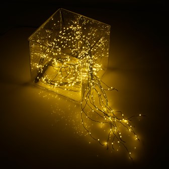 600 Micro LED Black Waterfall Vine Lights- White