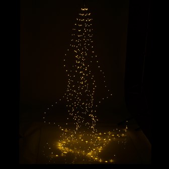 600 Micro LED Black Waterfall Vine Lights- White