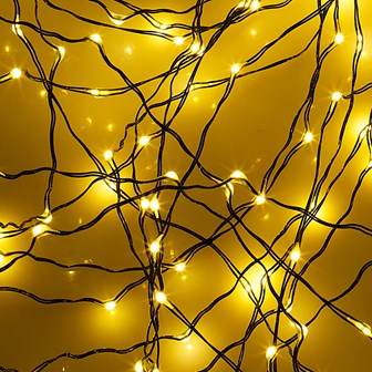 600 Micro LED Black Waterfall Vine Lights- White