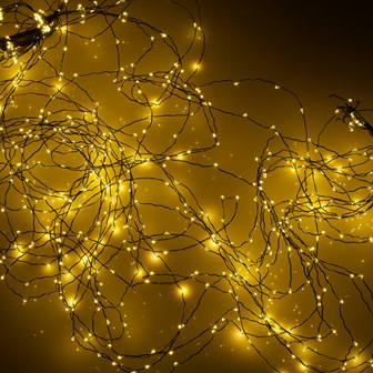 600 Micro LED Black Waterfall Vine Lights- White