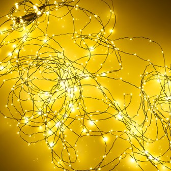 600 Micro LED Black Waterfall Vine Lights- White
