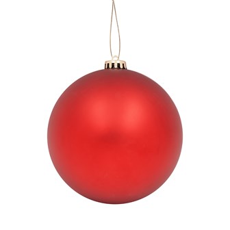 3PK 15cm Red Traditional Matt Bauble
