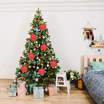 3PK 15cm Red Traditional Matt Bauble