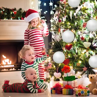 3PK 15cm Silver Traditional Matt Bauble