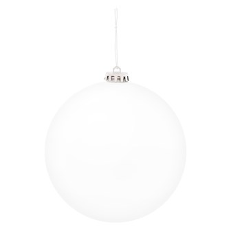 3PK 15cm White Traditional Matt Bauble