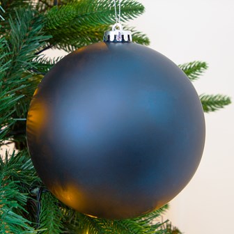 3PK 15cm Navy Blue Traditional Matt Bauble