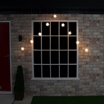 3D Star V Shape Curtain Lights - Warm White