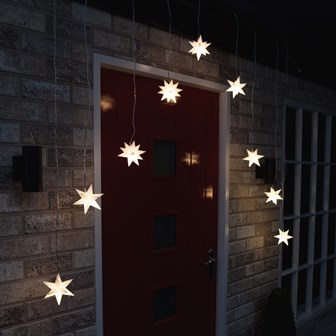 3D Star V Shape Curtain Lights - Warm White