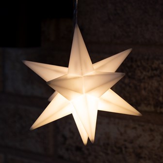 3D Star V Shape Curtain Lights - Warm White