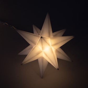 3D Star V Shape Curtain Lights - Warm White
