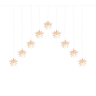 3D Star V Shape Curtain Lights - Warm White