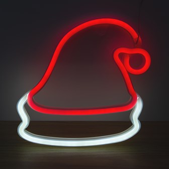 Christmas Hat LED Neon Hanging Sign Light