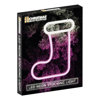 Christmas Stocking LED Neon Hanging Sign Light