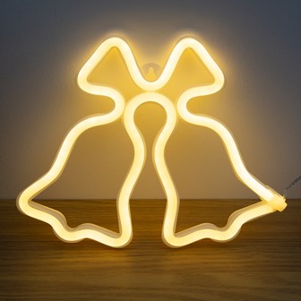 Christmas Bell LED Neon Hanging Sign Light