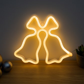 Christmas Bell LED Neon Hanging Sign Light
