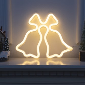 Christmas Bell LED Neon Hanging Sign Light