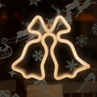 Christmas Bell LED Neon Hanging Sign Light