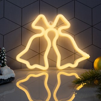 Christmas Bell LED Neon Hanging Sign Light