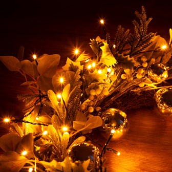 200 LED Chaser Plug In Timer Lts -Warm Gold