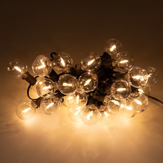 8M G40 Globe 25 LED Festoon Lights - Warm White