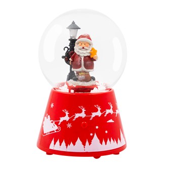 Xmas Santa Musical Snow Globe