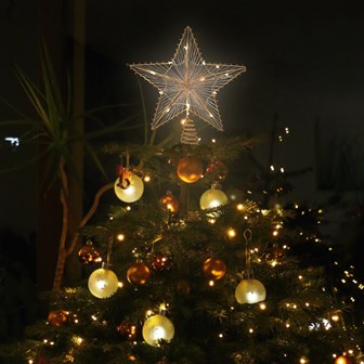 Golden Thread Metal Frame Star Tree Topper