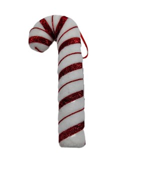 22cm White & Red Candy Cane Hanging Xmas Tree Deco