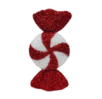 Red & White Swirl Sweet Candy Xmas Tree Deco