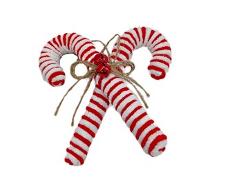 Crossed Candy Cane Xmas Tree Deco