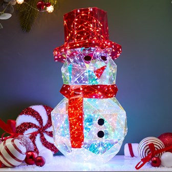 40cm Iridescent Snowman