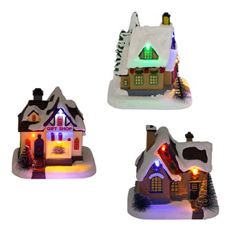 LED Christmas House Ornament-3 Assorted
